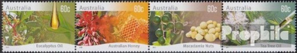 Briefmarken Australien 2011 Mi 3567-3570 Viererstreifen (kompl.Ausg.) postfrisch Pflanzen