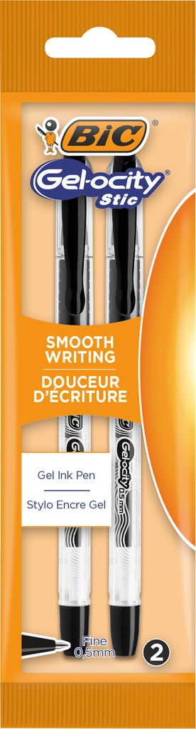 Długopis żelowy BIC Gel-ocity Stic 0.5mm czarny 2szt