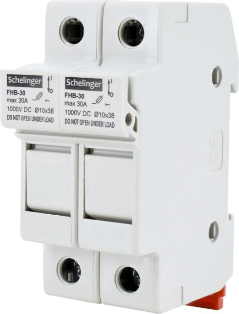 Porte-fusible 1000V DC 32A haute tension 2 pôles format 10x38 mm