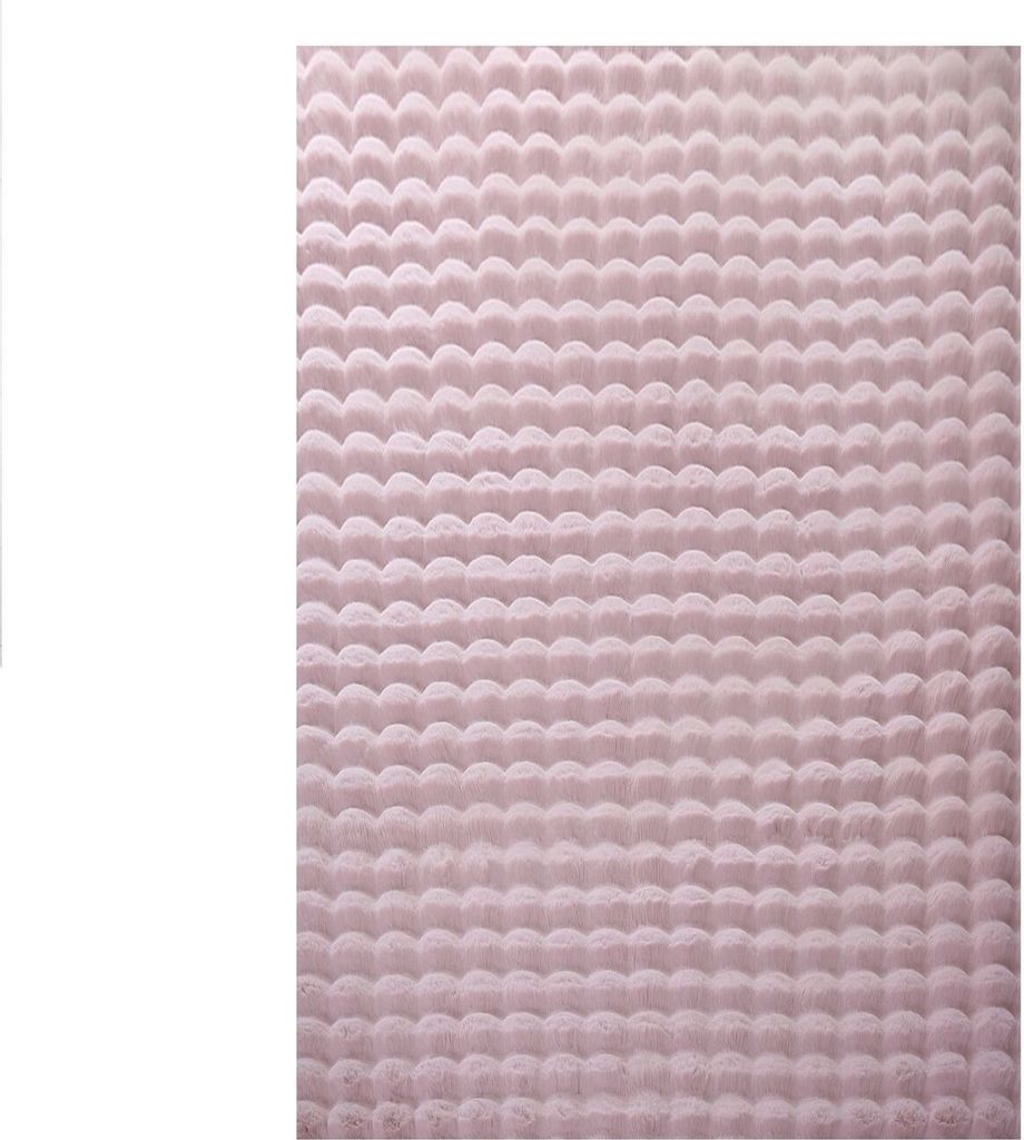 Hochflor Teppich Alessandro Läufer, Farbe: Rosa, Größe:80x250 cm