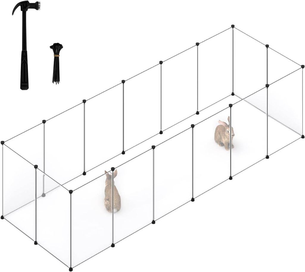 EUGAD Freigehege für Kaninchen, Meerschweinchen Gehege, BHT Produktbild 