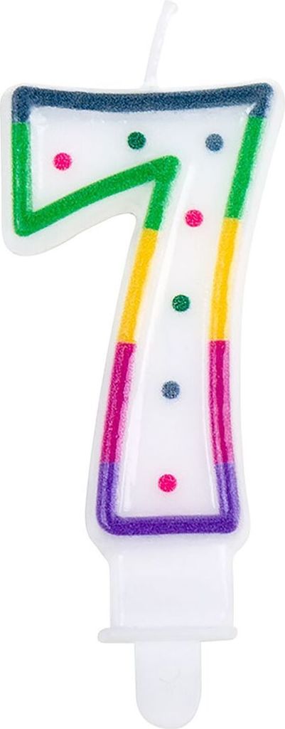 Geburtstagskerze Zahlen 0-9 Zahlenkerze 7,5 cm Kuchen-Deko, Ihre gewünschte Zahl:7