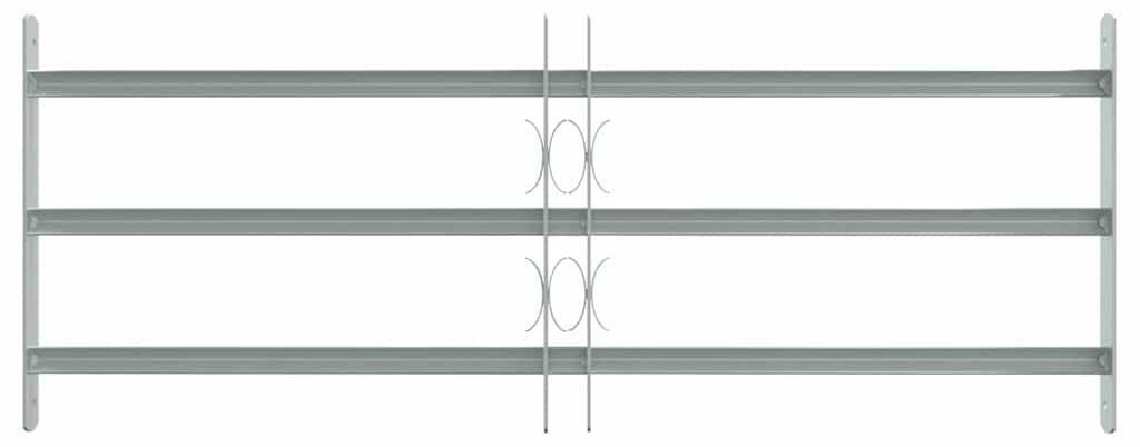 vidaXL Fenstergitter 700-1050 mm Galvanisiertes Stahl Produktbild 