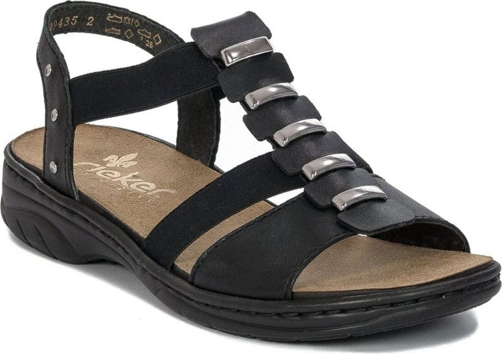 Rieker 64580-00 - Rieker Sandalen Schwarz Rieker Farbe: schwarz, Größe: 38,