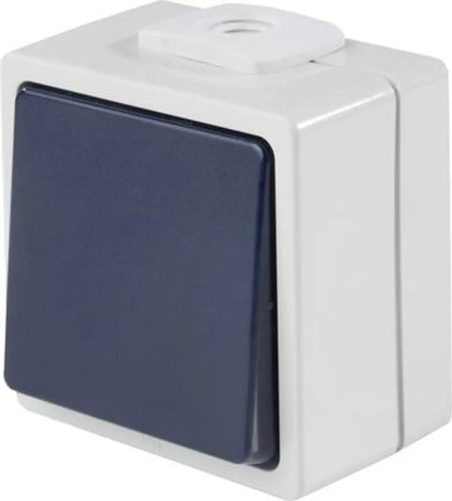Bouton-poussoir as Schwabe 62452 Robuste IP54 - Commutateur Gris Durable