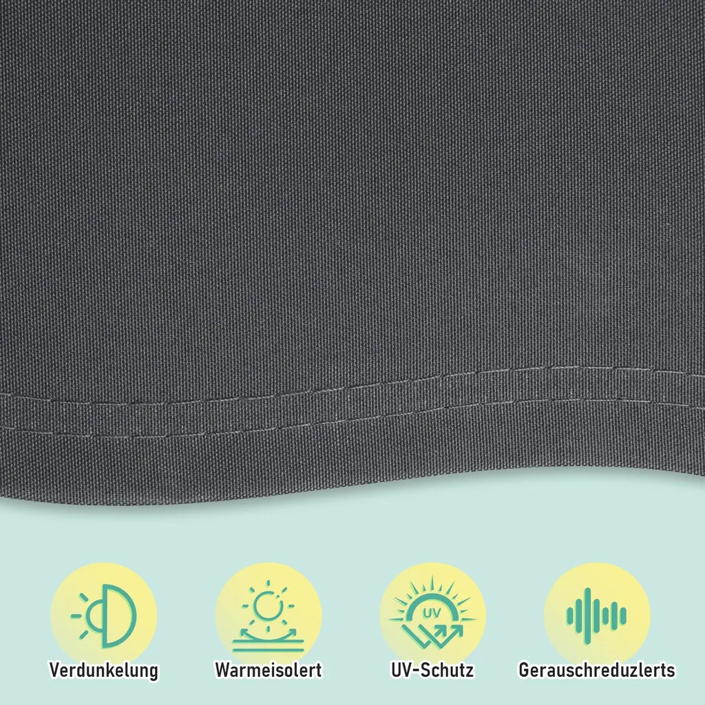 Tenda da sole verticale Izrielar 250x180 cm antracite per esterni e interni Tenda da sole impermeabile con manovella per balconi, terrazze e giardini Tenda da sole per balconi Protezione solare Tenda da sole Protezione dalla vista - 3