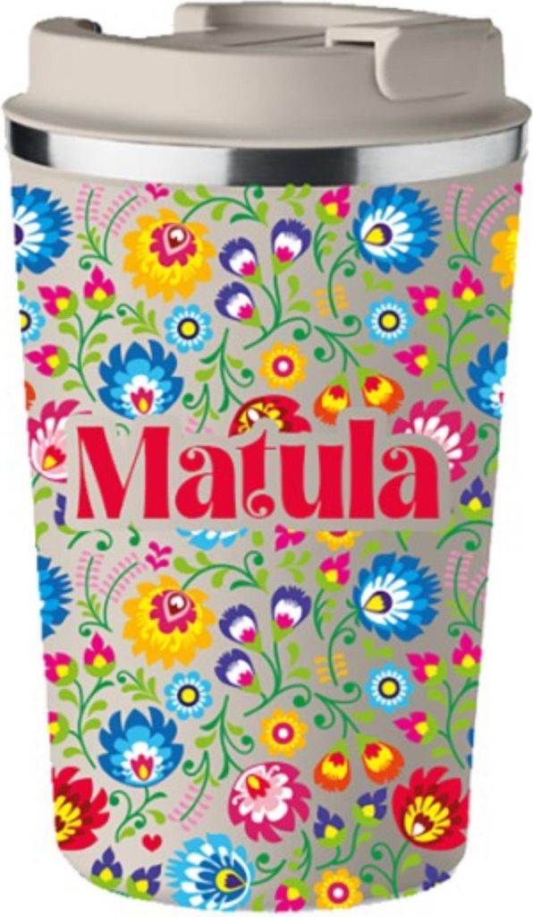Premium Thermobecher Beige MATULA Geschenk für Mama Muttertag KT_177_b