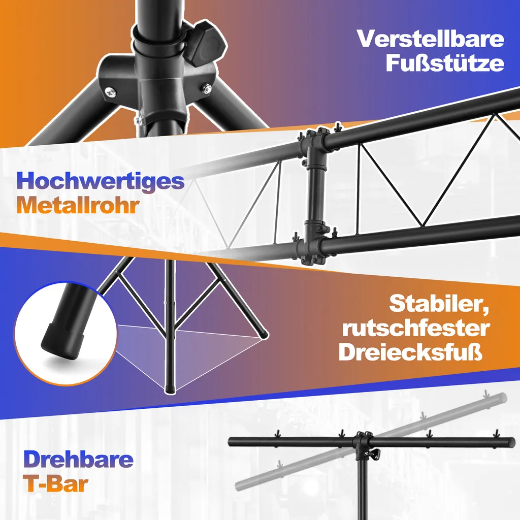 Structure Éclairage Stable 100kg : Ne Risquez Plus la Chute de vos Phares - 6