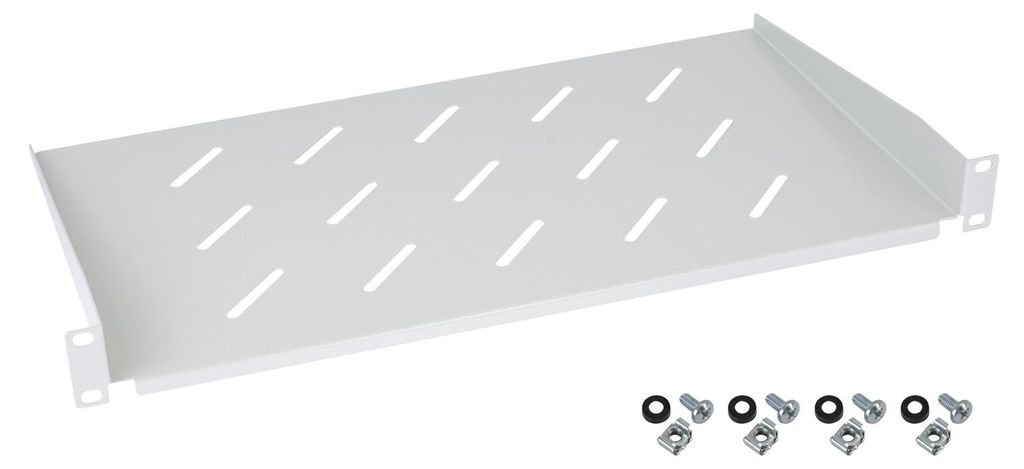 Fachboden für Serverschrank 19 Zoll 1 HE HMF 65499 48.3 x 25 x 4.5 cm Lichtgrau