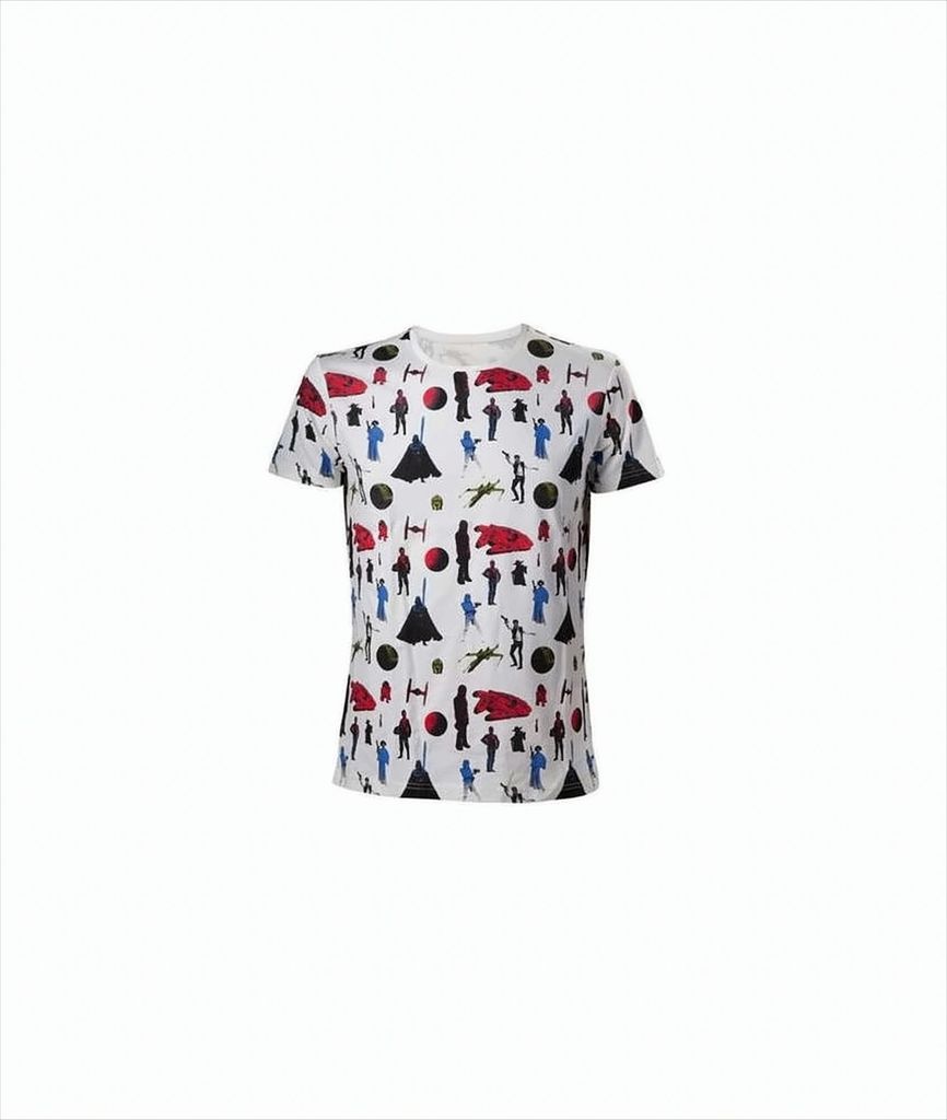 Star Wars T-Shirt -L- All Over Print, weiss Produktbild 