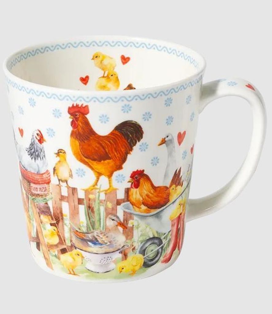 Kaffeebecher Hühnerglück, Kaffeetasse Tassen Teetassen Kaffeepott Henkelbecher, Huhn, Gans, Ente