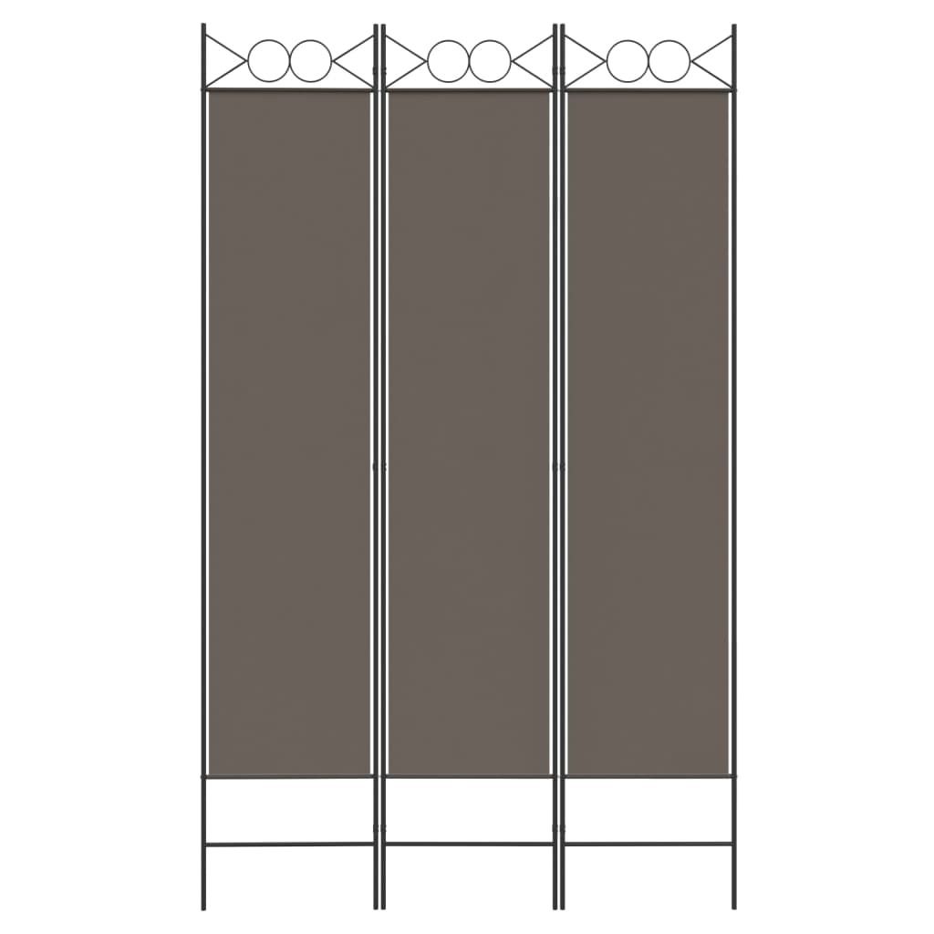 Cloris DesignMöbel Paravents - Anthrazit 3-tlg. Paravent Anthrazit 120x220cm Stoff Schlichtes9763032