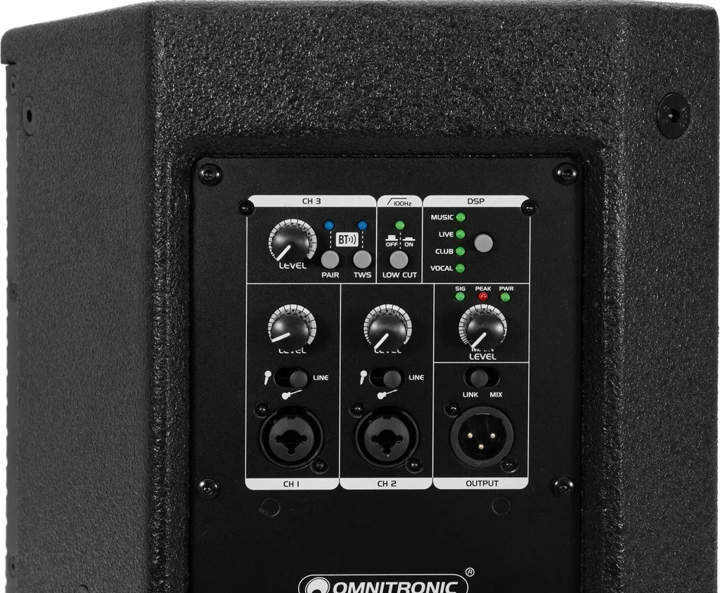 Enceinte pour Conférence et Soirée Omnitronic PAS-208A MK4 Bluetooth DSP - 2