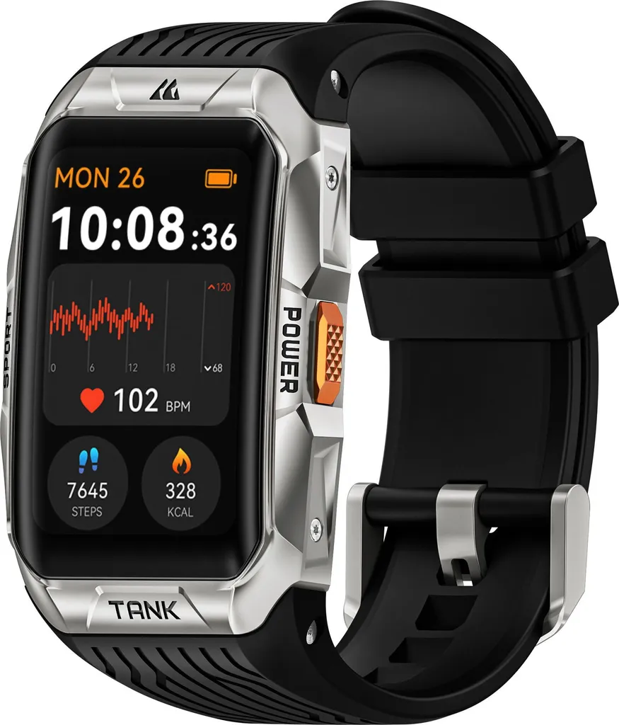 Kospet Tank X2 Ultra Nero: Lo Smartwatch in Acciaio per Uomo