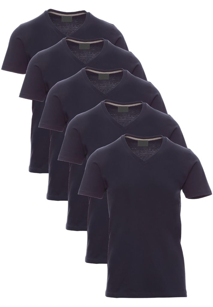 Mivaro Herren T-Shirt 5er Pack V-Ausschnitt - V-Neck Shirt Produktbild 