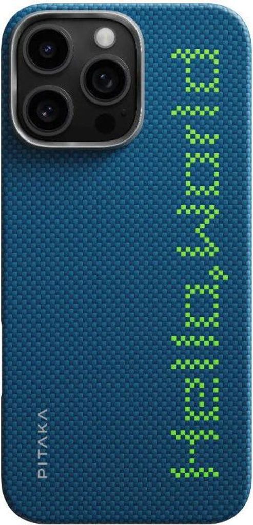 Pitaka Taktile gewebt Fall Hallo Welt iPhone 16 Pro Max