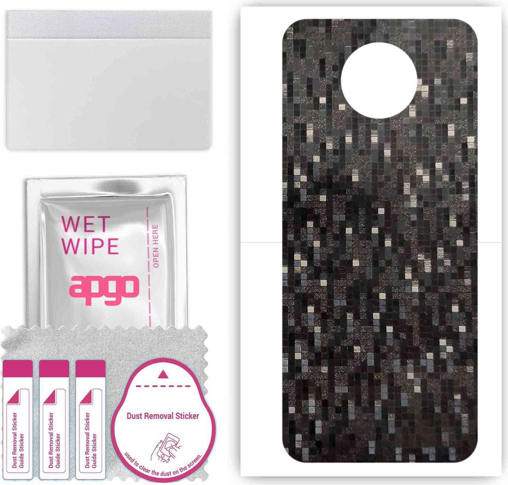 apgo Rückseite Schutzfolie, Skin, kompatibel mit Nokia G10, Hinten Displayschutzfolie aus Vinylfolie, kratzfest, einfache Montage - Carbon Black P...