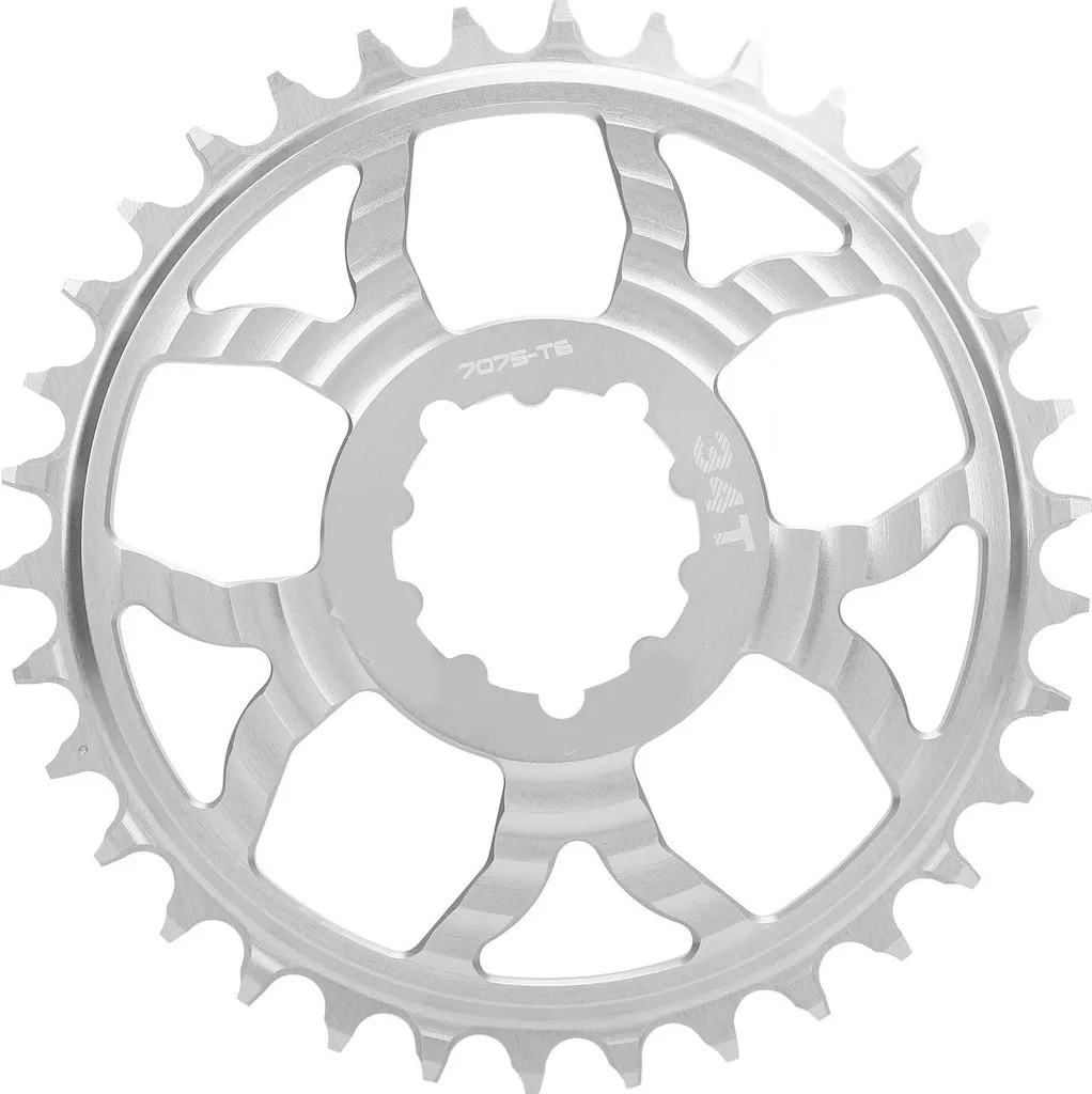 Plateau 34T Argent en Aluminium 7075 CNC pour Pédalier Route GXP