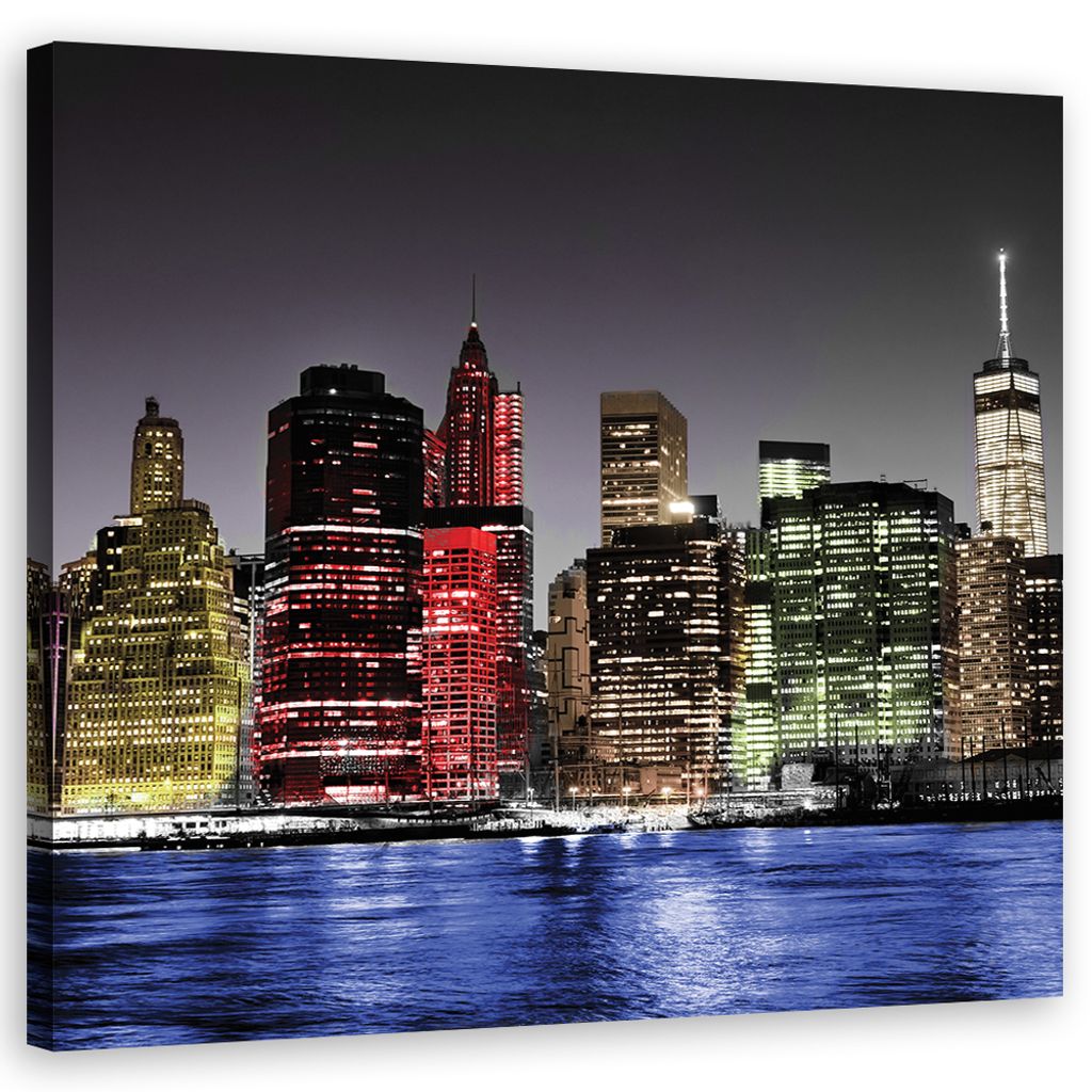 Leinwandbild städte & architektur - farbe 40x40 cm Feeby farbe wandbild bereit zum aufhängen