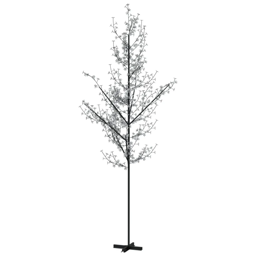Cerisier Lumineux 672 LED Blanc Chaud 400 cm avec Fleurs Cristallines
