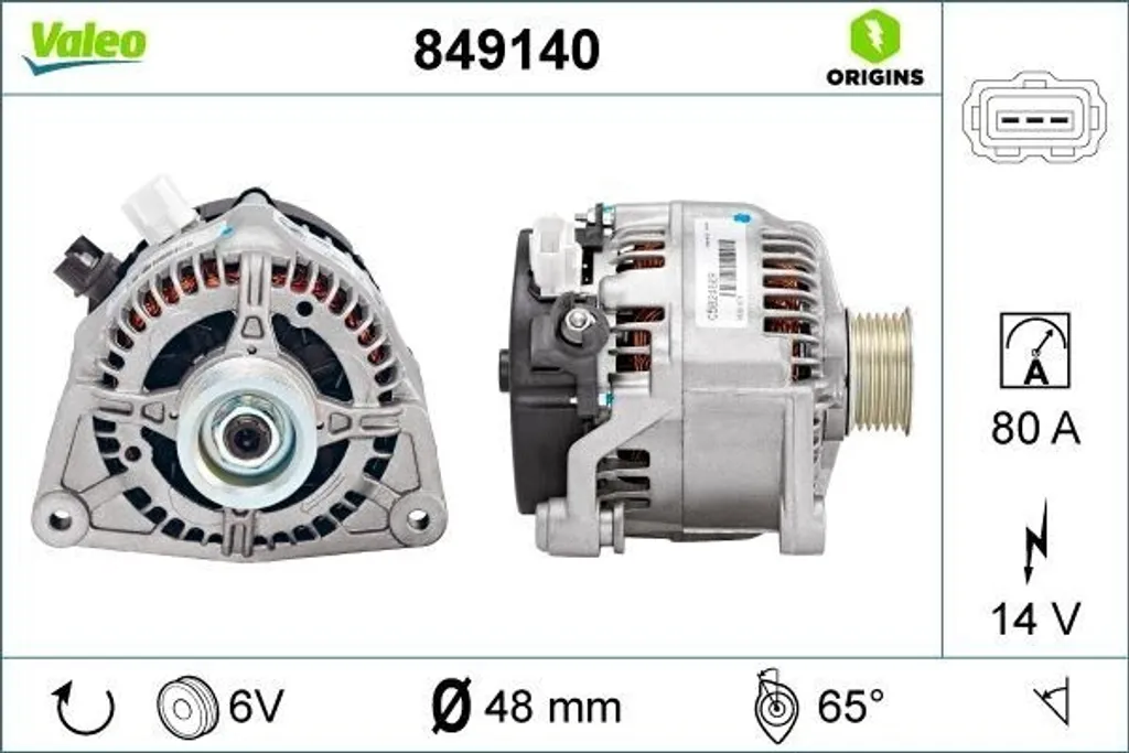 Alternateur Valeo 849140 - Réparez votre Panne de Batterie Ford Focus