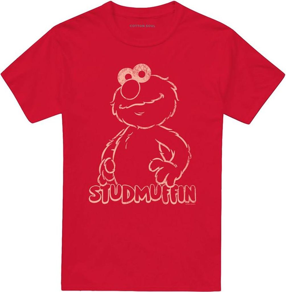 Sesame Street - "Studmuffin" T-Shirt für Herren/Damen Uni TV21507 (3XL) (Rot)