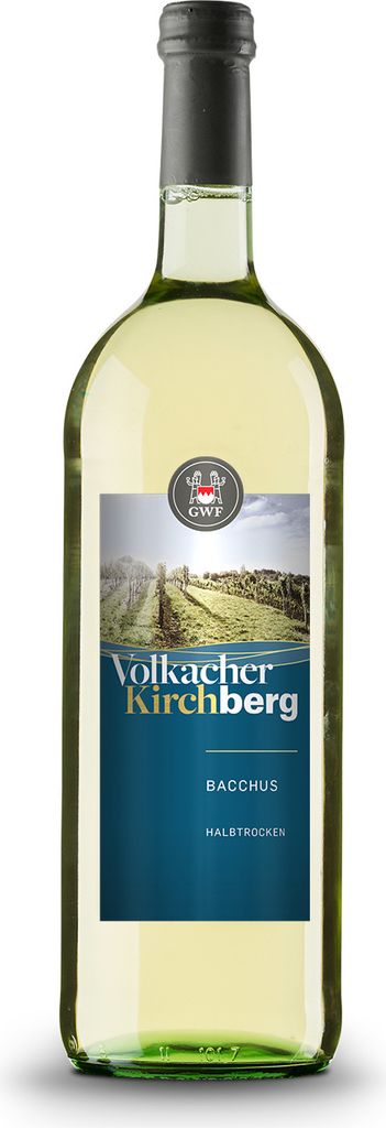 "Volkacher Kirchberg" Bacchus QbA halbtrocken 1,0l Produktbild 
