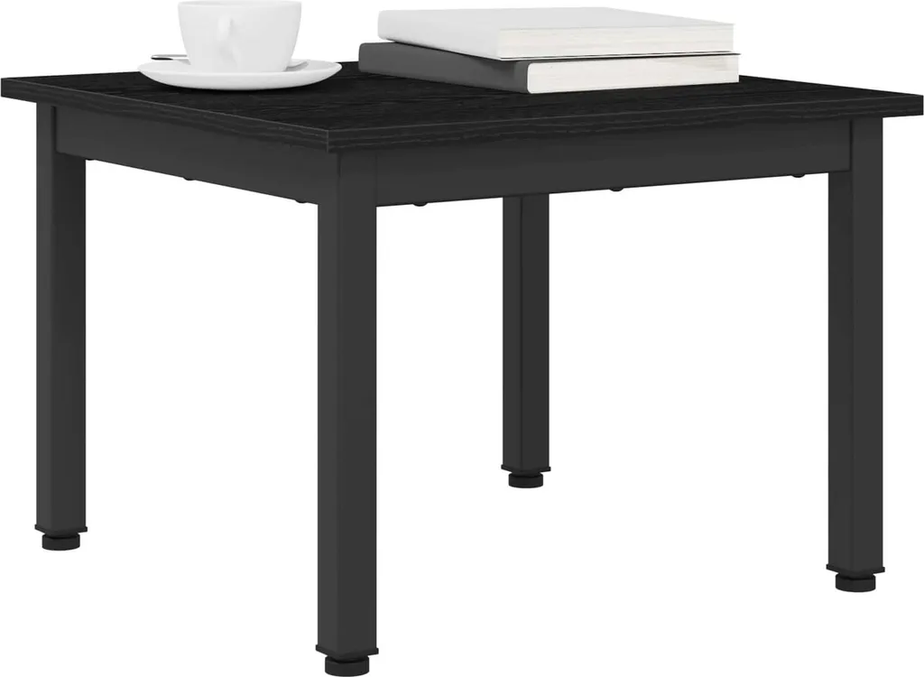 Tavolino Basso SYFAX Rovere Nero 50x50 - Eleganza Minimalista