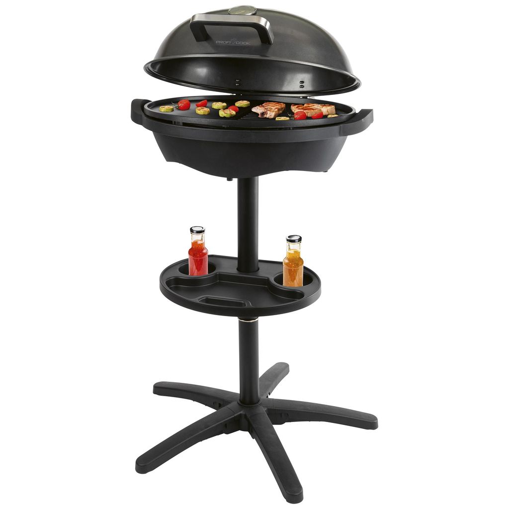 ProfiCook Elektrogrill | Indoor & Outdoor | 2400W | Rauchfrei | Elektrogrill für Balkon | 2in1 Stand/Tischgrill | Grill elektrisch | PC BQS 1303