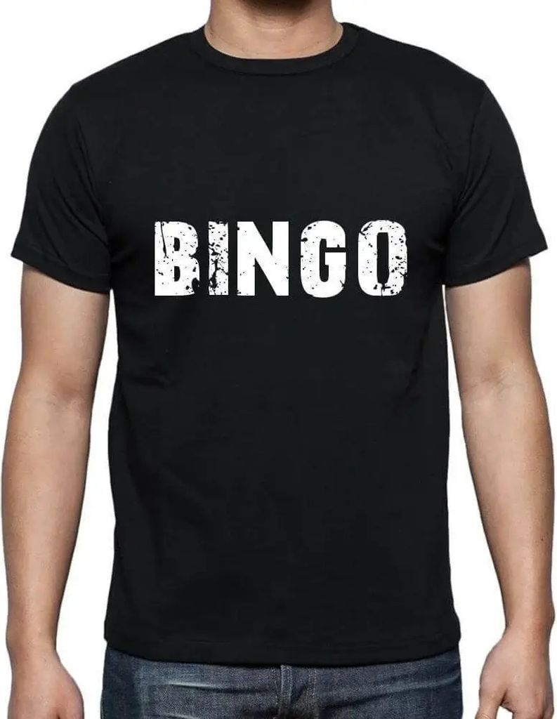 Herren Grafik T-Shirt Bingo Öko-Verantwortlich Vintage Jahrgang Kurzarm Lustige Druck Geburtstag Geschenk Mann