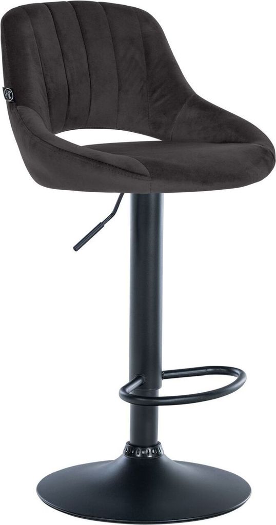 Barhocker Milet Samt schwarz schwarz
