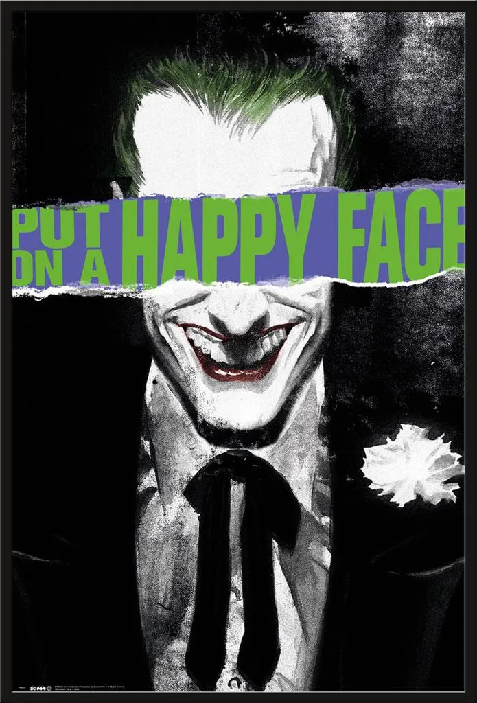 Cadre Photo Shinsuke avec Affiche Joker DC Comics, Vitre Acrylique Durable