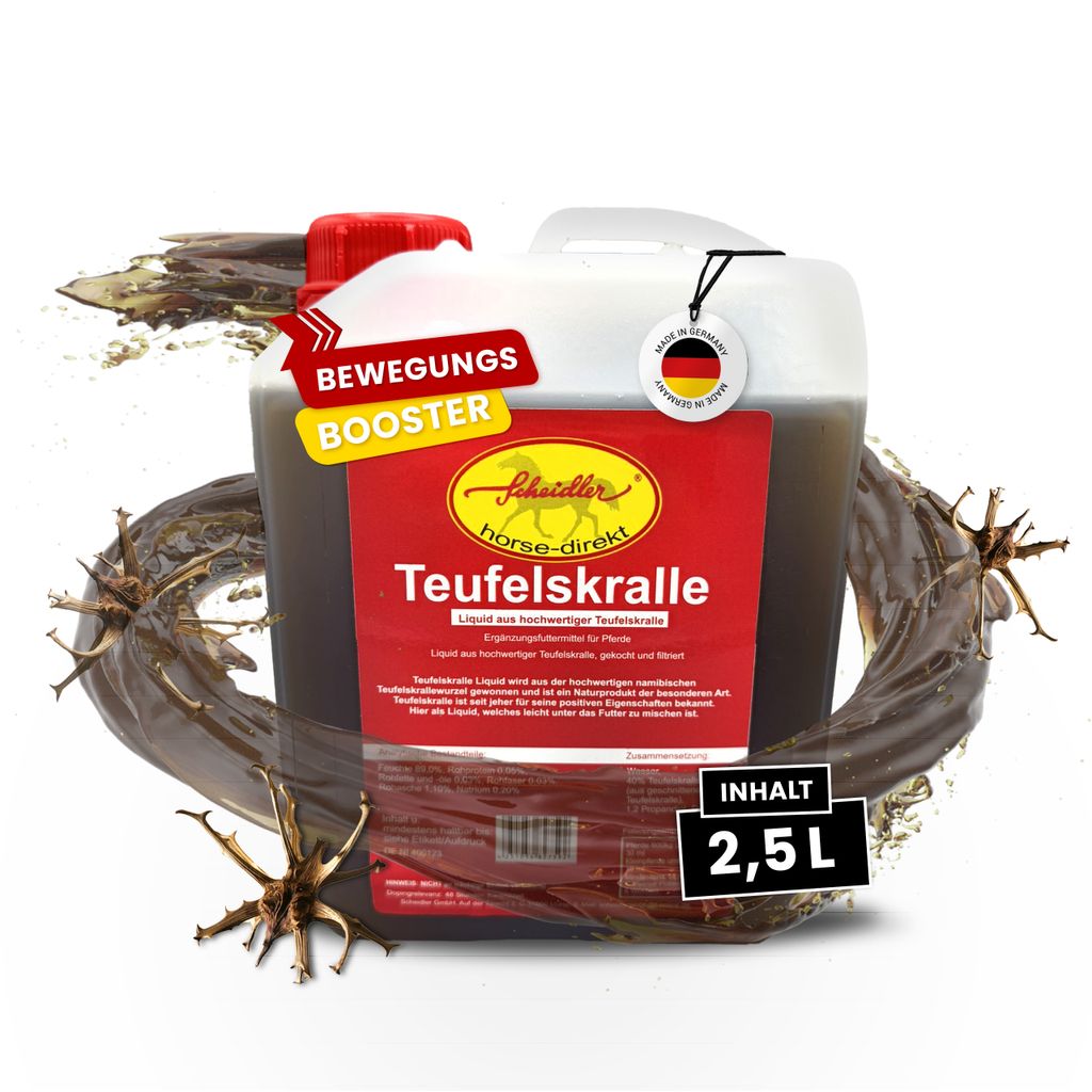 Teufelskralle-Liquid, für Pferde 2500ml mit Teufelskralle, flüssig - Für den Erhalt der Bewegungsfreude- die Alternative zu Pulver