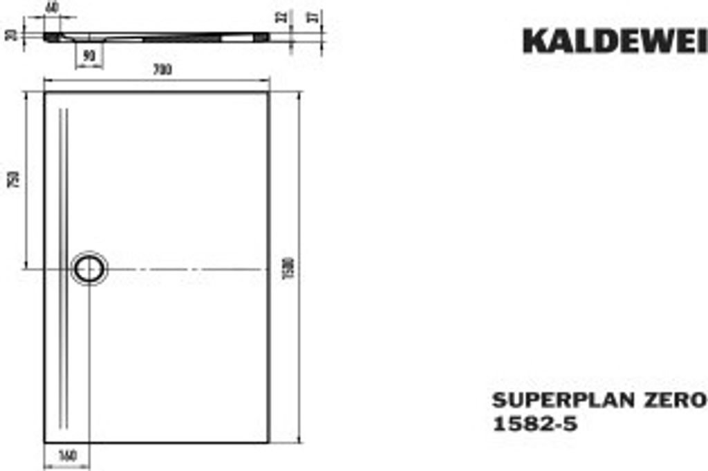 KALDEWEI SUPERPLAN ZERO 1582-5, Duschwanne mit Wannenträger extraflach, 150x70cm, 358247980666