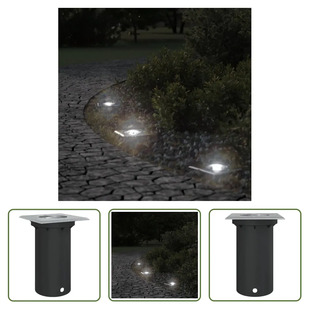 Lampada Pavimento Esterno Nera 10.5x10.5 Alluminio Pressofuso IP67