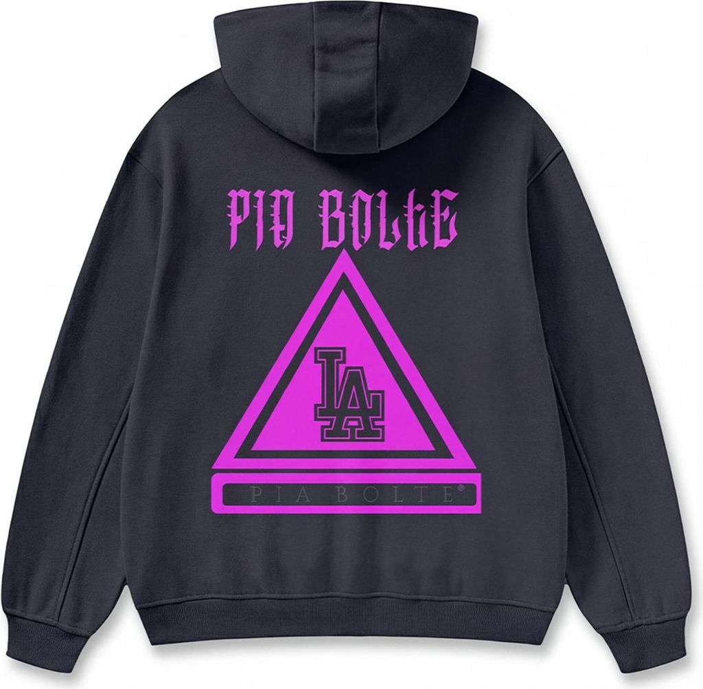 WINTER Hoodie LA black pink fleece unisize