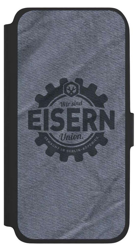 NIVOCASE Klapphülle für Samsung Galaxy A17 5G Handyhülle aus Kunst Leder NIVOflip schwarz 1. FC Union Berlin FCU Offizielles Lizenzprodukt
