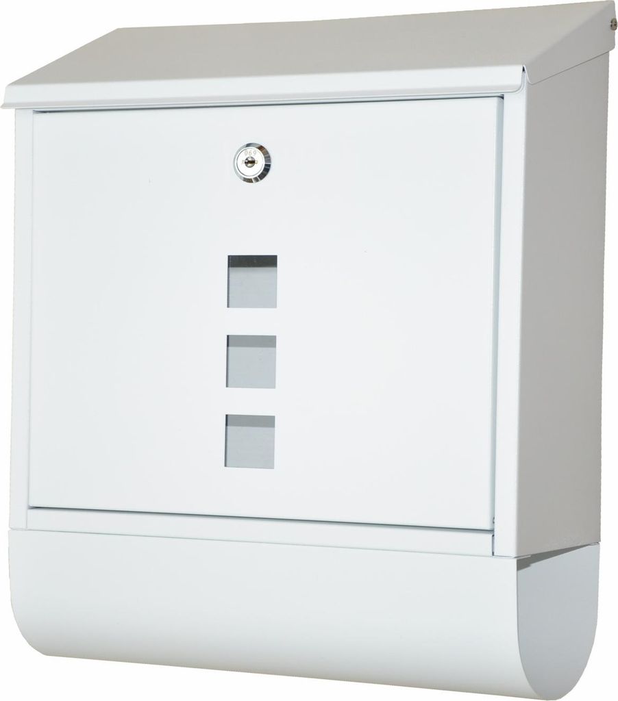 A white mailbox is shown against a white background.