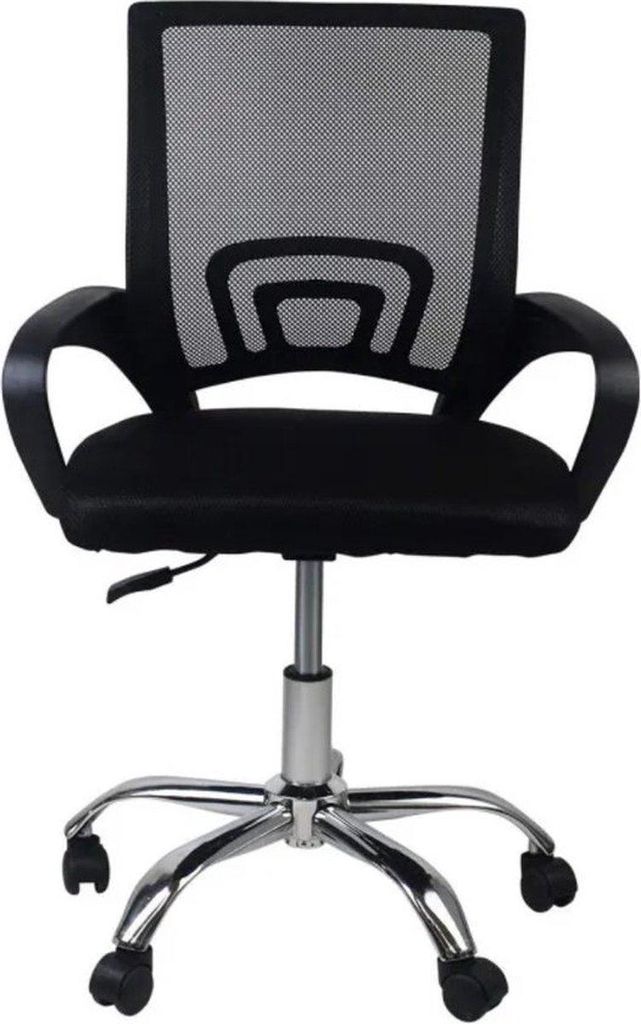 Luxe Ergonomischer Bürostuhl Deluxe – Schwarz – Mesh – Auf Rollen – Ergonomisch – Höhenverstellbar – Mit Armlehnen
