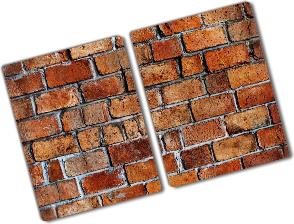 Tulup Glas Herdabdeckplatte - 2x40x52 cm - Glaskeramikkochfeld-Abdeckung Spritzschutz Glasabdeckplatte Kochplattenabdeckung und Schneidebrett - Zwe...