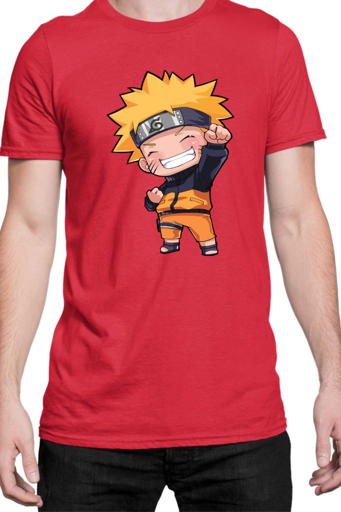 Herren T-Shirt Naruto Naruto Chibi, Man L / Rot