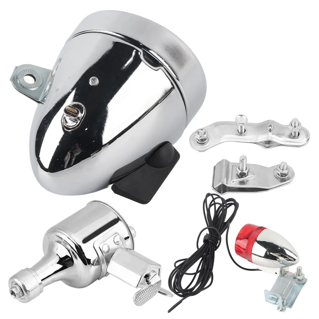 Kit phare vélo étanche alimentation dynamo éclairage de sécurité durable