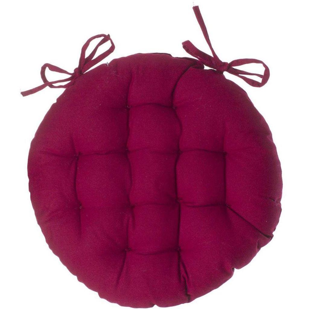 Stuhlkissen rund rot d38cm - Atmosphera créateur d'intérieur