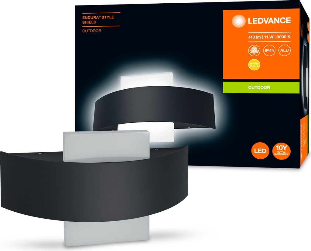 Ledvance Außenleuchte Endura Style Shield dunkelgrau Up- & Produktbild 5