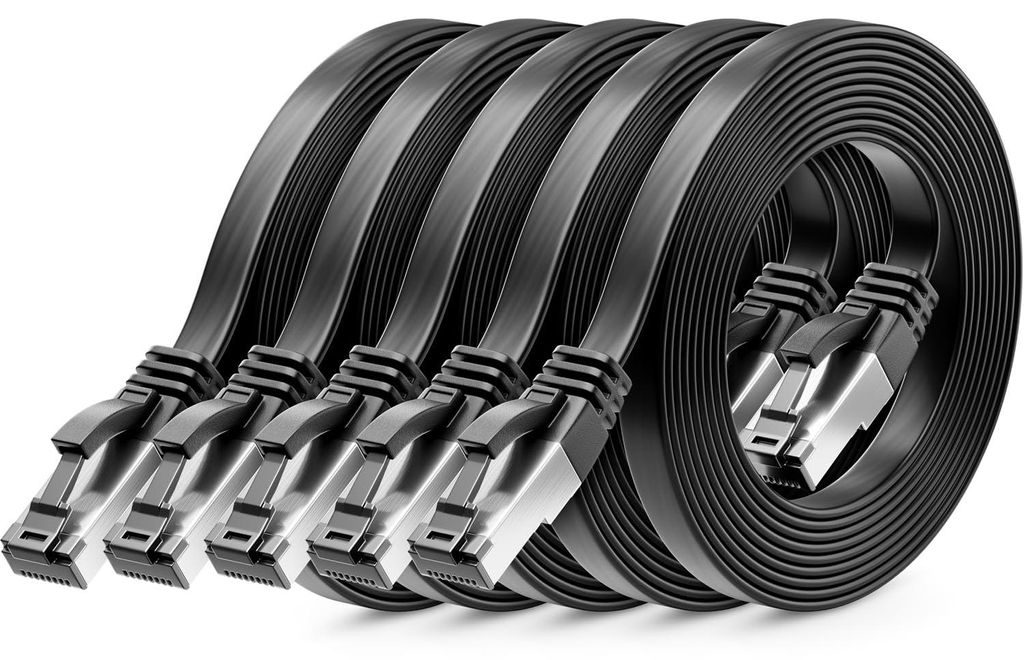 deleyCON 0,25m CAT 8 Flach Netzwerkkabel RJ45 40 Gbit/s, 5 Produktbild 