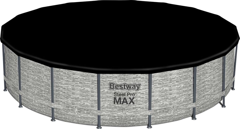 Bestway® PVC-Abdeckplane Ø 555 cm, schwarz, rund Produktbild 11