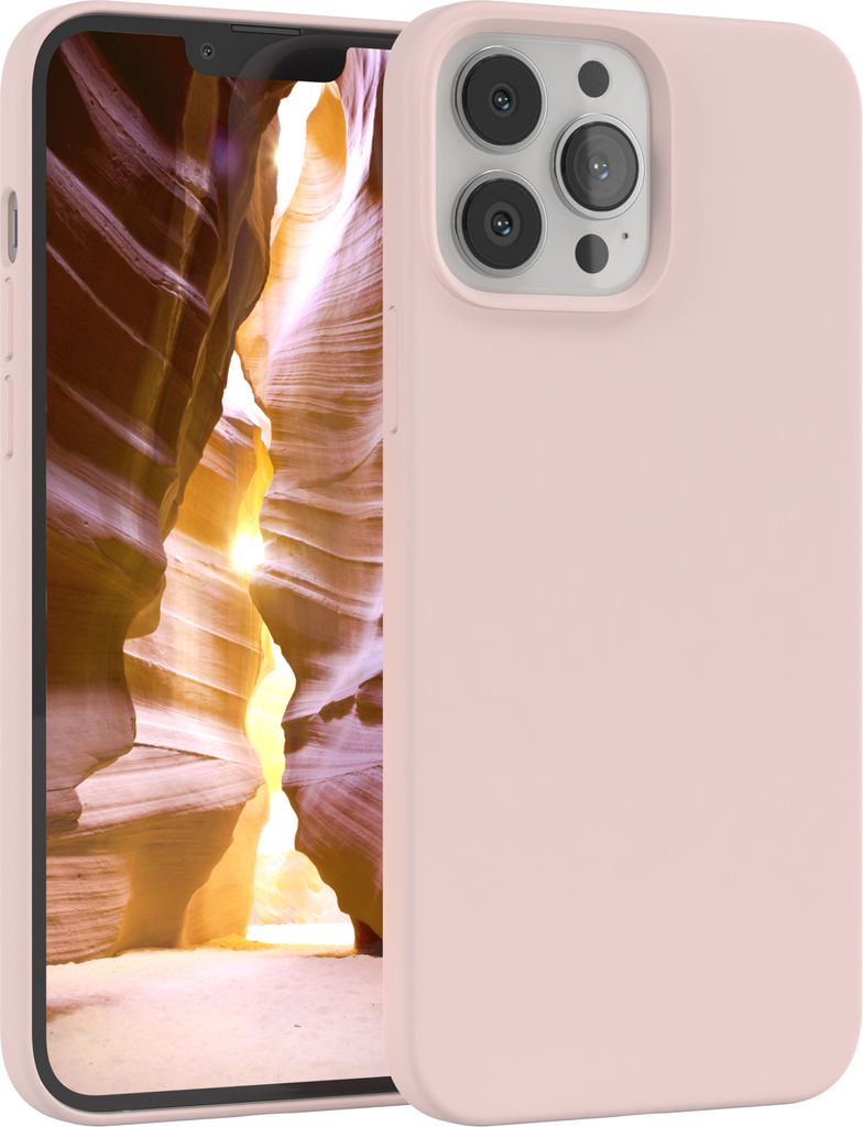 EAZY CASE Silikonhülle für Apple iPhone 13 Pro Max Silikon Backcover Schutz in Rosa