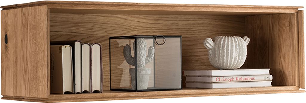 Wandregal 85cm, Wildeiche massiv geölt, WYNDHAM-69