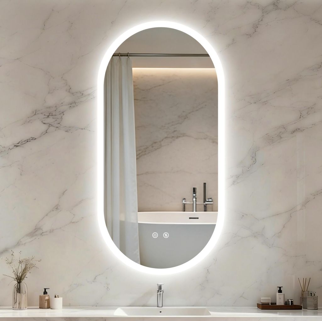 WISFOR LED zrcadlo do koupelny, oválné, 60x120 cm, oválné Obrázek produktu 