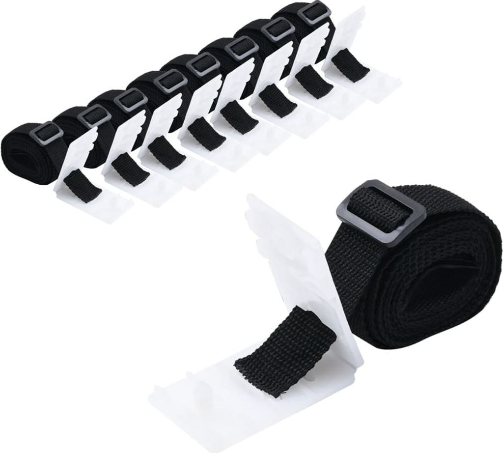 Ankonbej Universal-Befestigungsbänder für Pool-Aufroller 8 Stk. 1,8 m